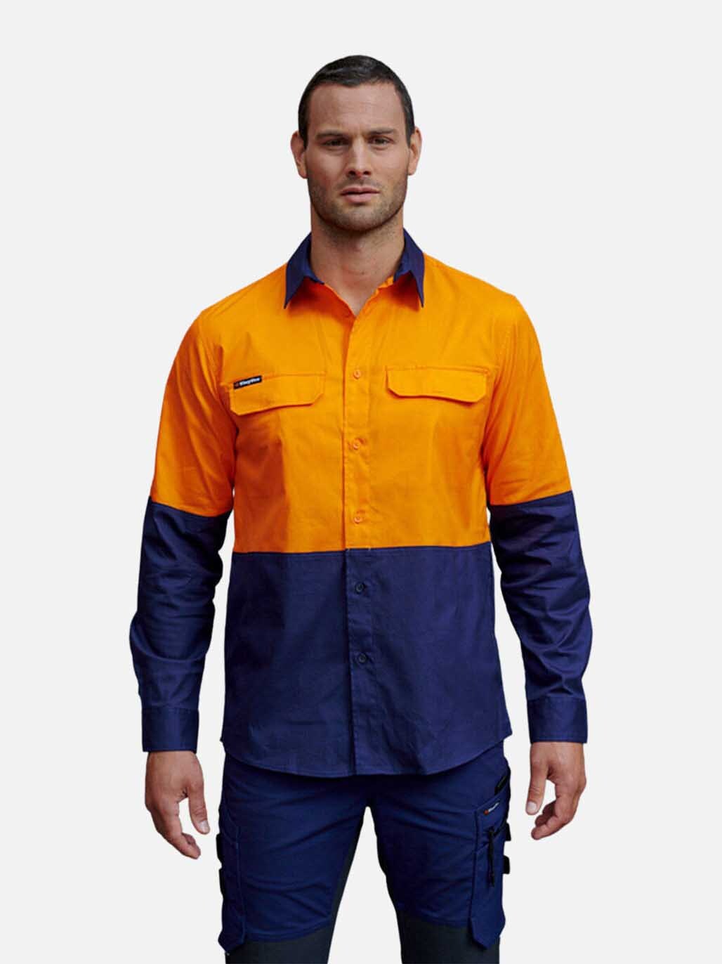 KingGee Workcool Pro Hi-Vis Stretch Long Sleeve Work Shirt K54027