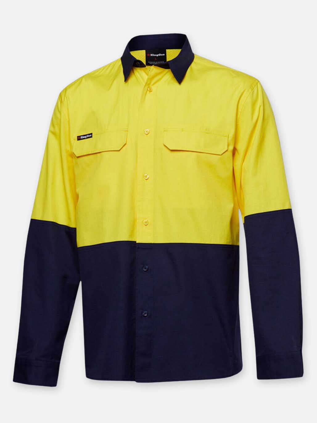 KingGee Workcool Pro Hi-Vis Stretch Long Sleeve Work Shirt K54027