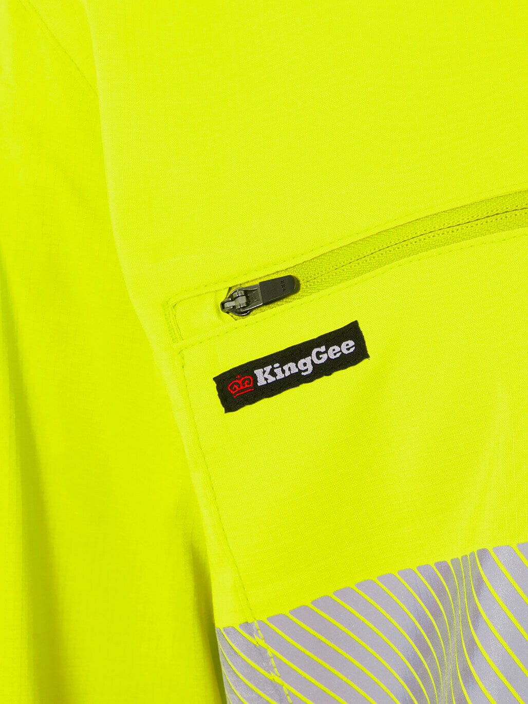 KingGee Drycool Hi Vis Spliced Taped Shirt Long Sleeve Shirt K54037