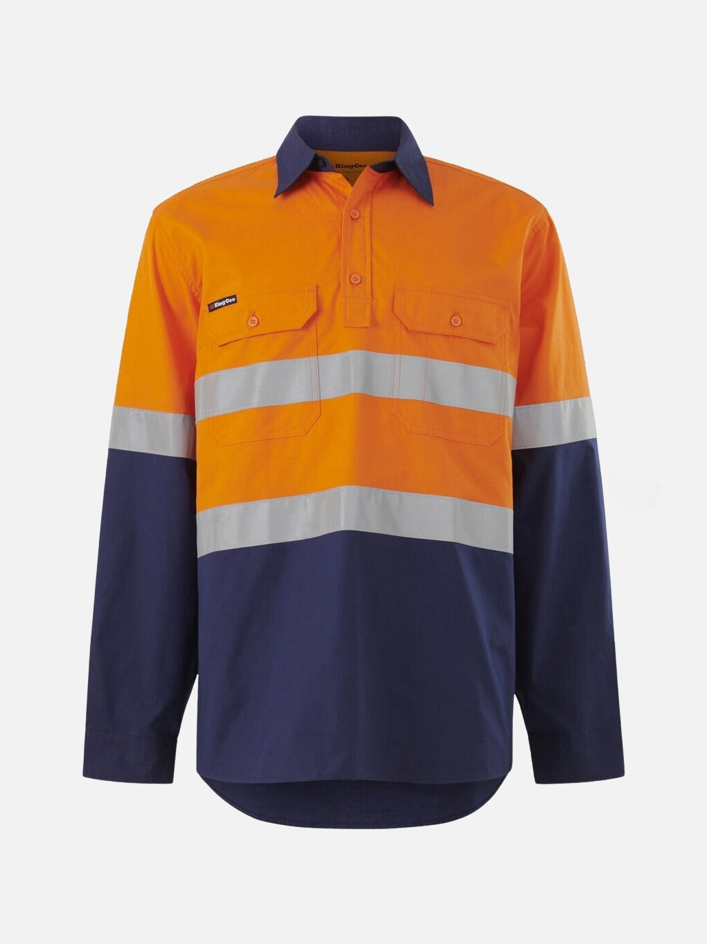KingGee Workcool Vented Closed Front Spliced Shirt Taped Long Sleeve K54914