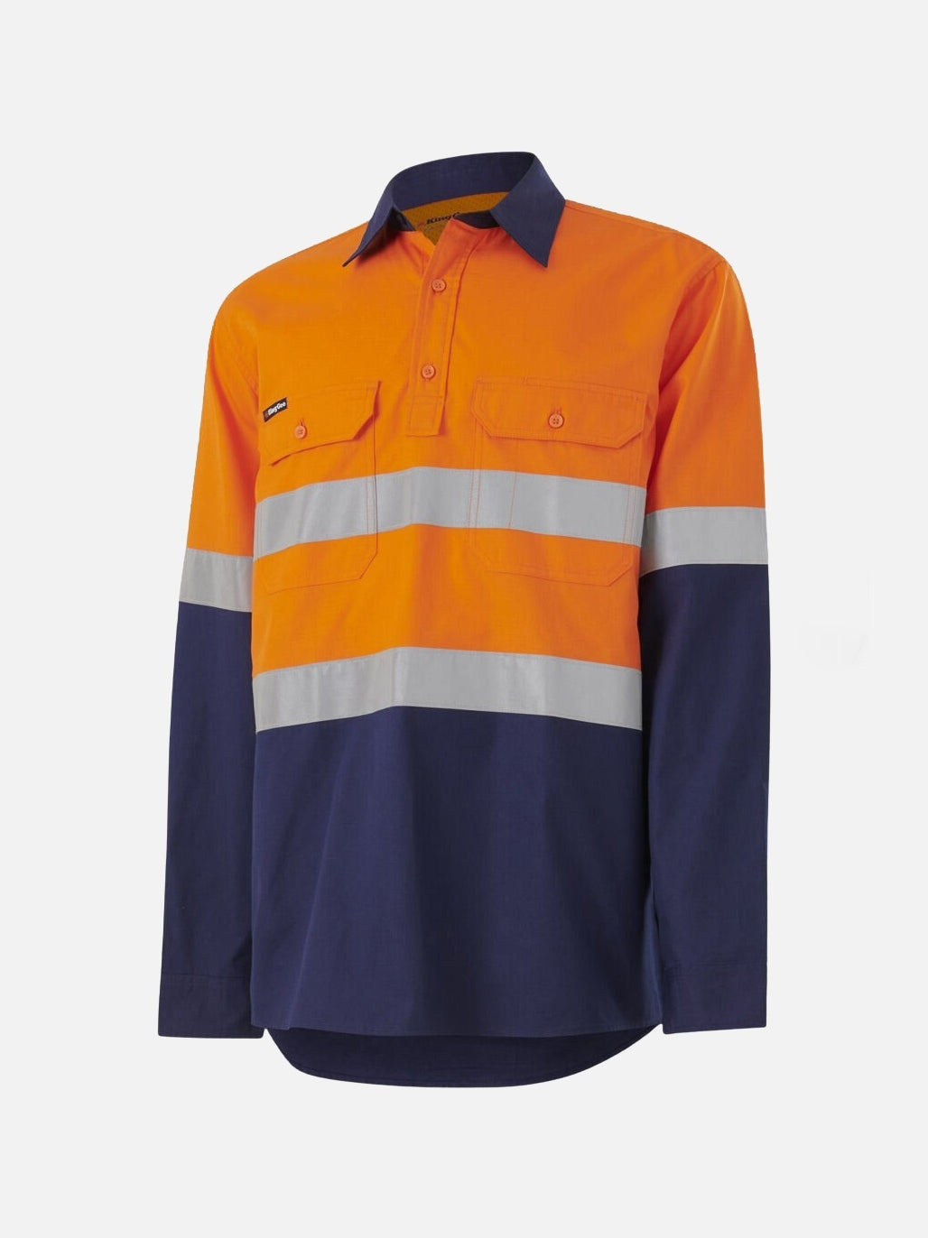 KingGee Workcool Vented Closed Front Spliced Shirt Taped Long Sleeve K54914