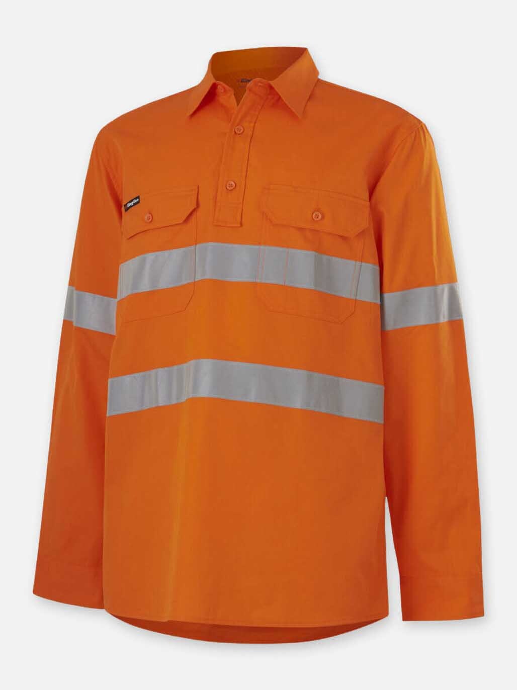 KingGee Workcool Vented Closed Front Shirt Taped Long Sleeve K54916