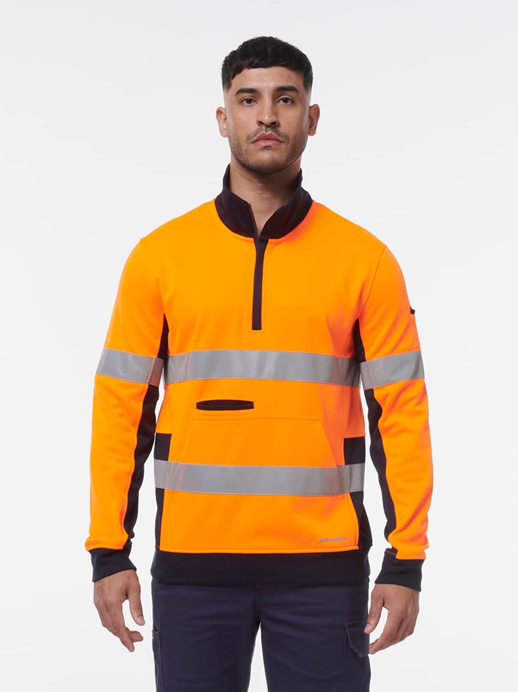 KingGee Reflective Spliced 1/4 Zip Fleece K55040