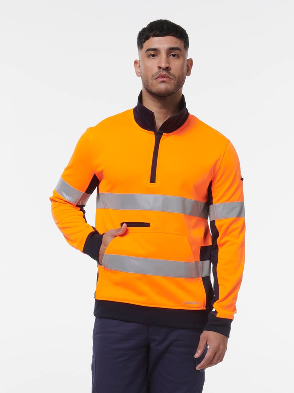 KingGee Reflective Spliced 1/4 Zip Fleece K55040