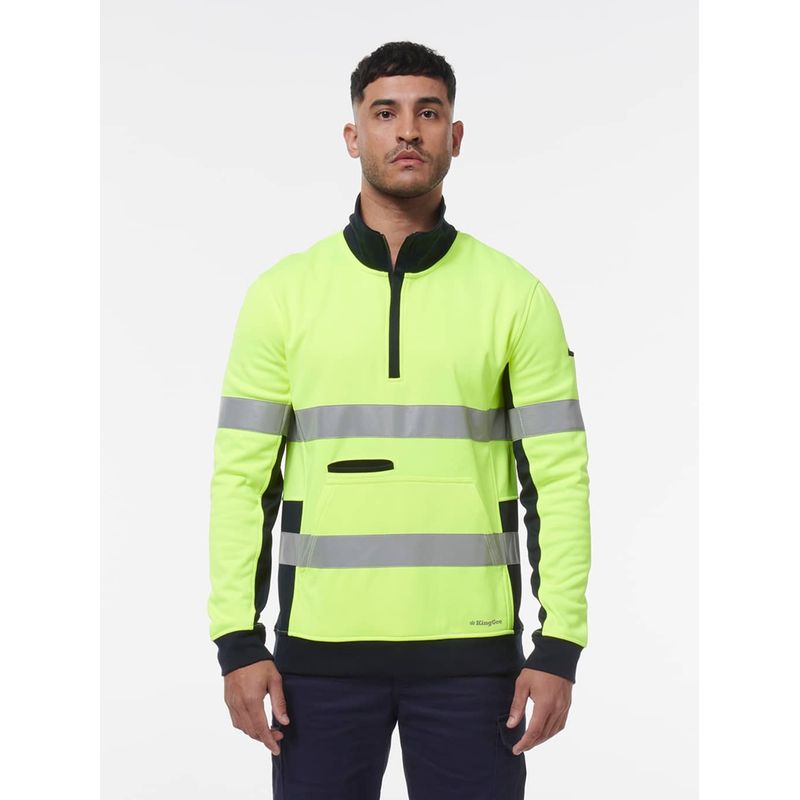 KingGee Reflective Spliced 1/4 Zip Fleece K55040
