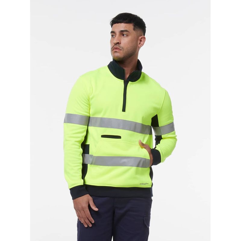 KingGee Reflective Spliced 1/4 Zip Fleece K55040