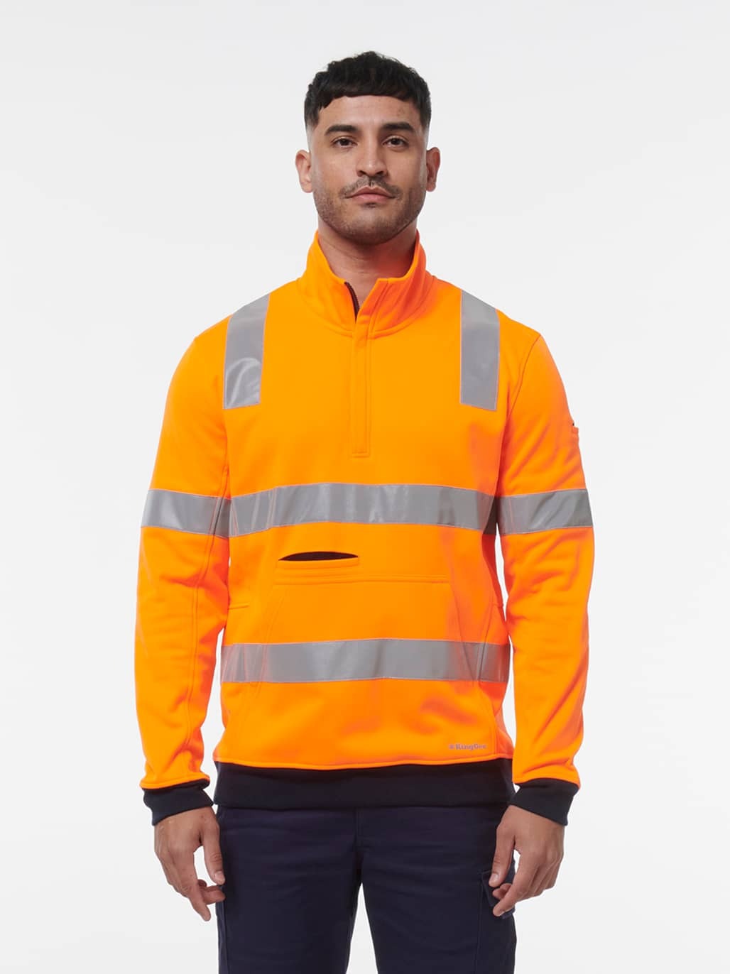 KingGee Reflective 14 Zip Fleece X Back K55057