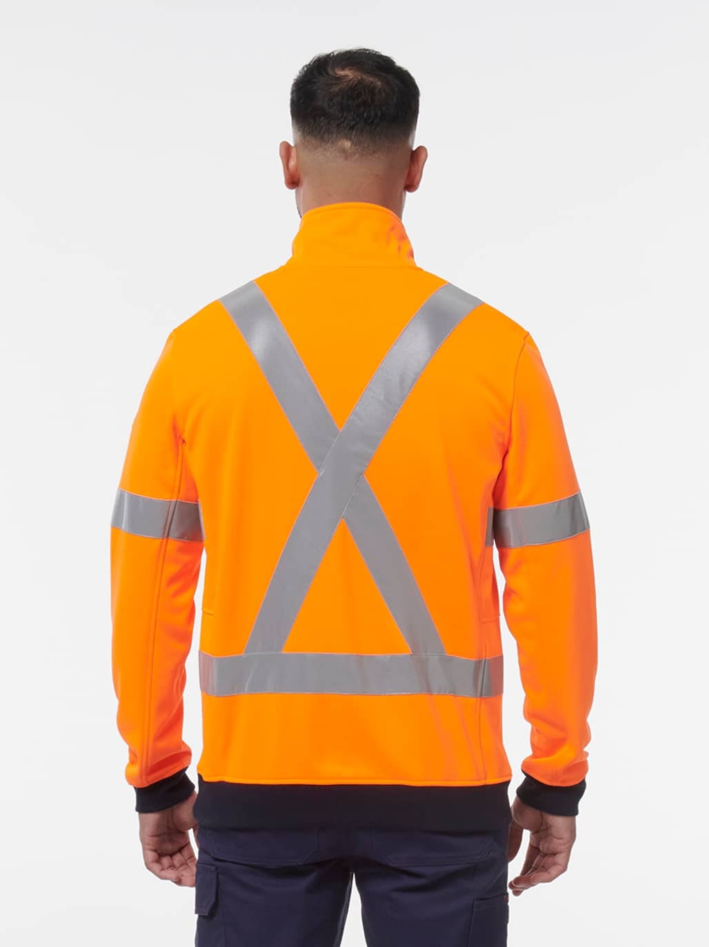 KingGee Reflective 14 Zip Fleece X Back K55057