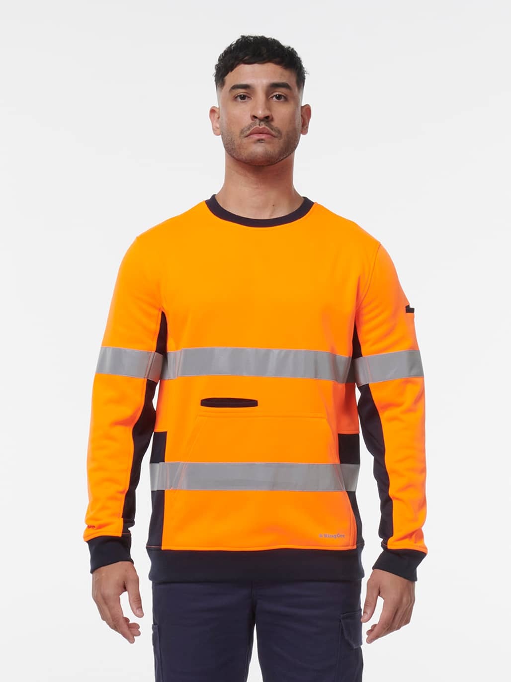 KingGee Reflective Spliced Crew Neck Fleece K55058