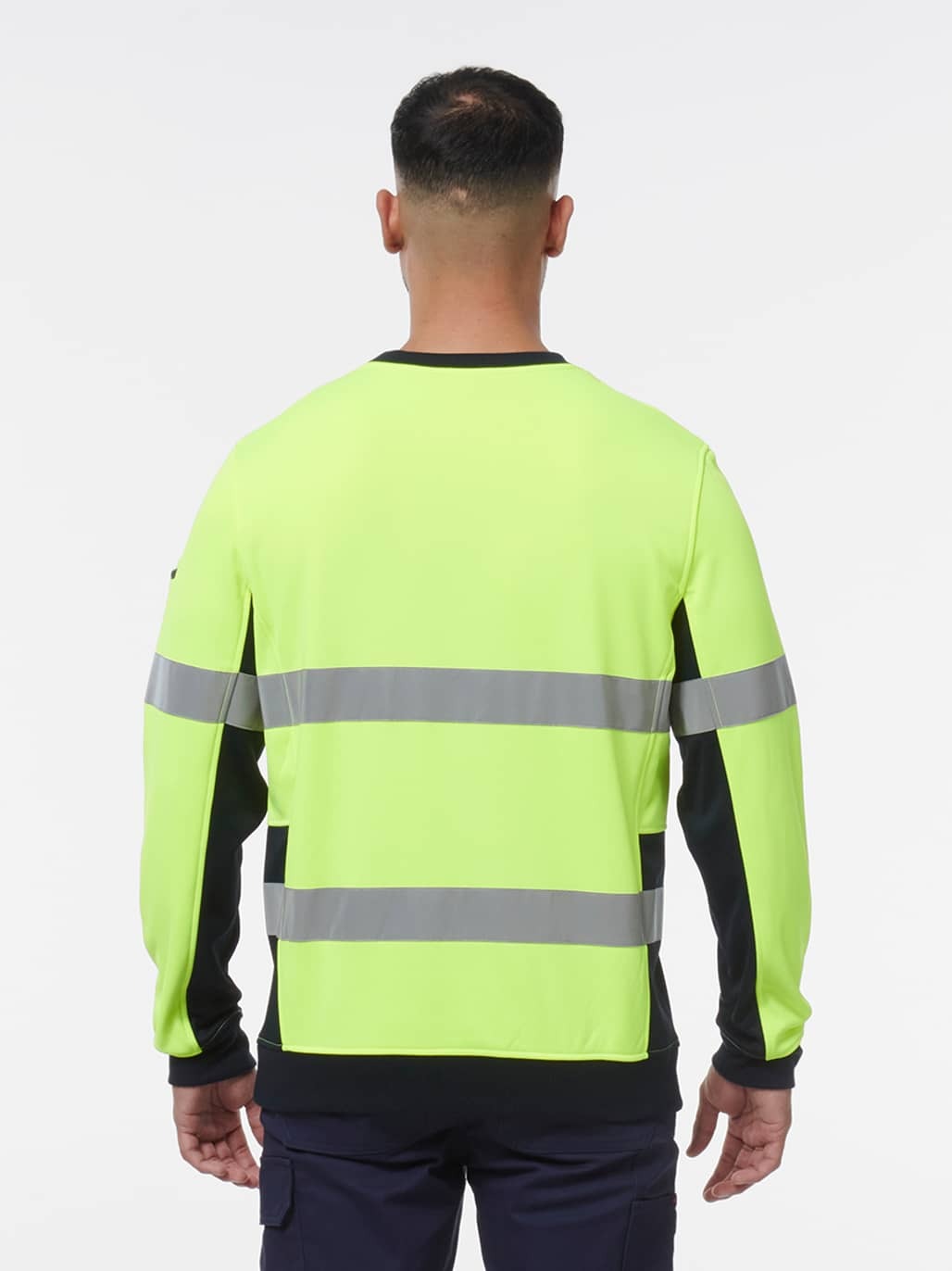 KingGee Reflective Spliced Crew Neck Fleece K55058