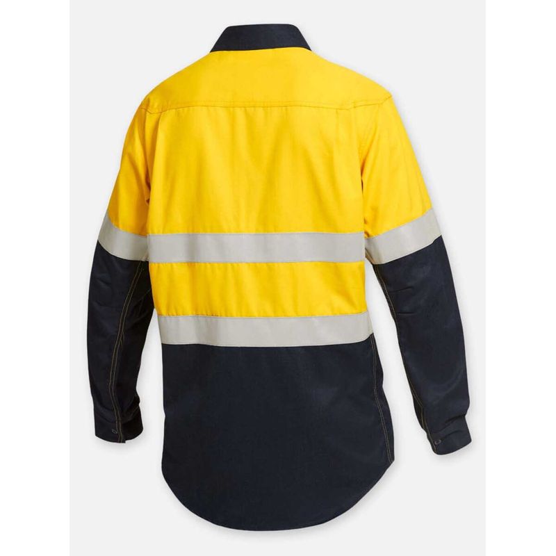 KingGee Shieldtec Lenzing Flame Resitant Hi-Vis Spliced Open Front Taped Shirt PPE2 K84000