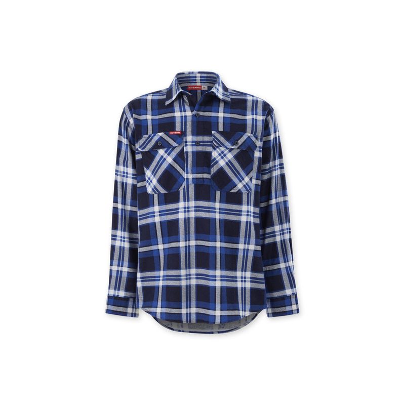Hard Yakka Core Long Sleeve Closed Front Check Flannel Shirt Y04006