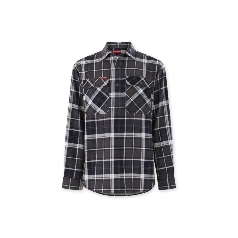 Hard Yakka Core Long Sleeve Closed Front Check Flannel Shirt Y04006