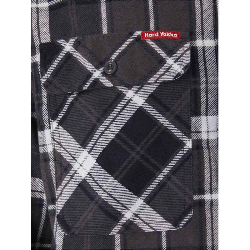Hard Yakka Core Long Sleeve Closed Front Check Flannel Shirt Y04006