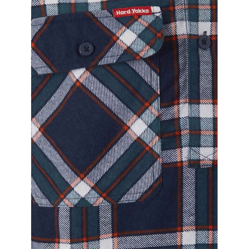 Hard Yakka Core Long Sleeve Closed Front Check Flannel Shirt Y04006