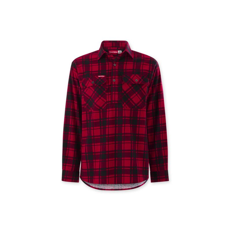 Hard Yakka Core Long Sleeve Closed Front Check Flannel Shirt Y04006