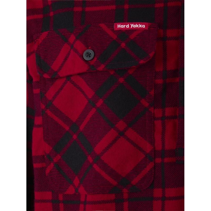 Hard Yakka Core Long Sleeve Closed Front Check Flannel Shirt Y04006