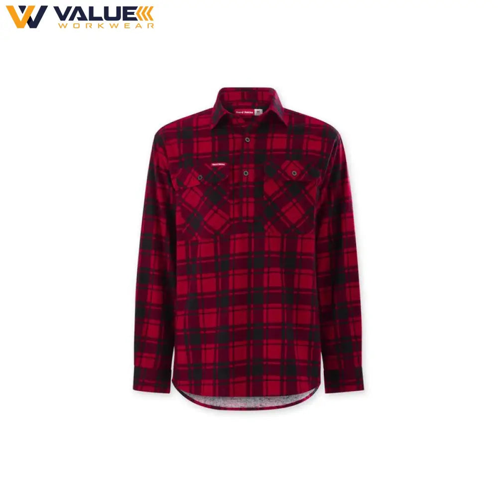 Hard Yakka Core Long Sleeve Closed Front Check Flannel Shirt Y04006