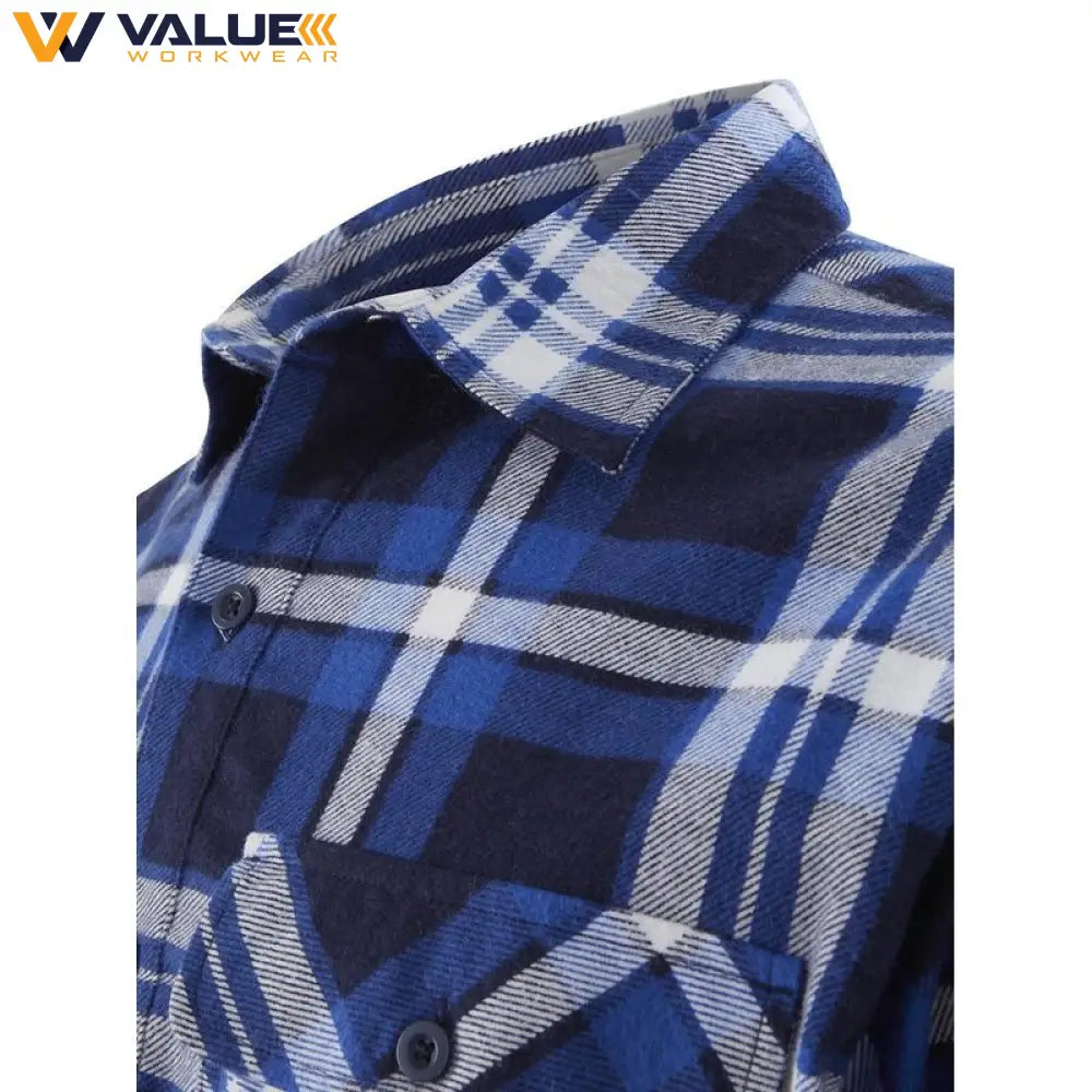 Hard Yakka Core Long Sleeve Closed Front Check Flannel Shirt Y04006