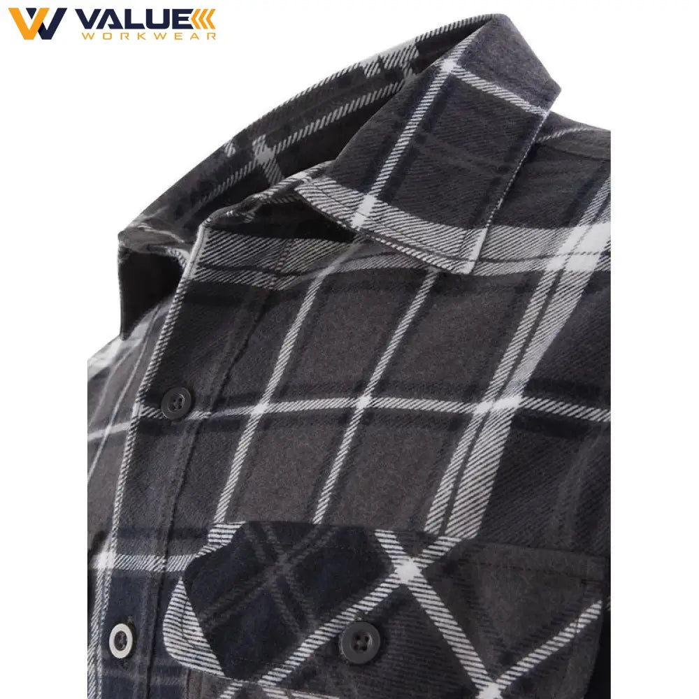 Hard Yakka Core Long Sleeve Closed Front Check Flannel Shirt Y04006