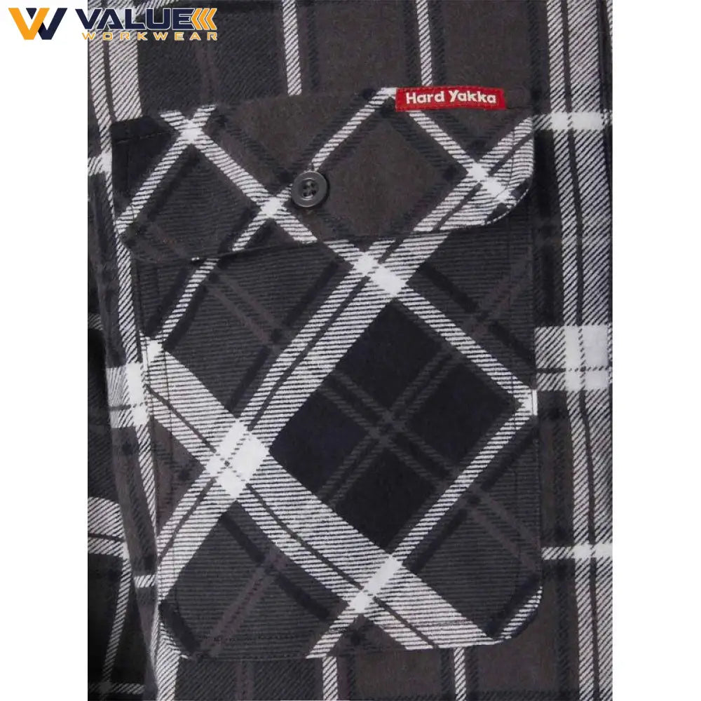 Hard Yakka Core Long Sleeve Closed Front Check Flannel Shirt Y04006