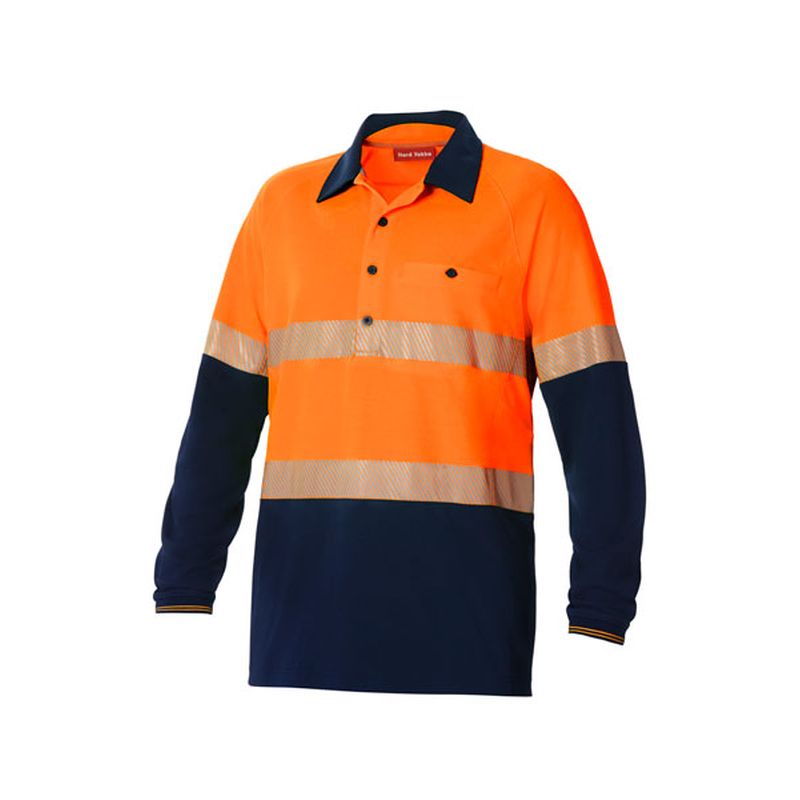Hard Yakka Koolgear Ventilated Hi-Vis Two Tone Polo Long Sleeve Y11379