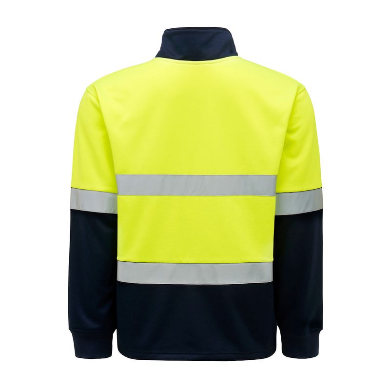 Hard Yakka Hi Vis 2Tone 1/4 Zip Brushed Fleece Jumper W/Tape Y19270