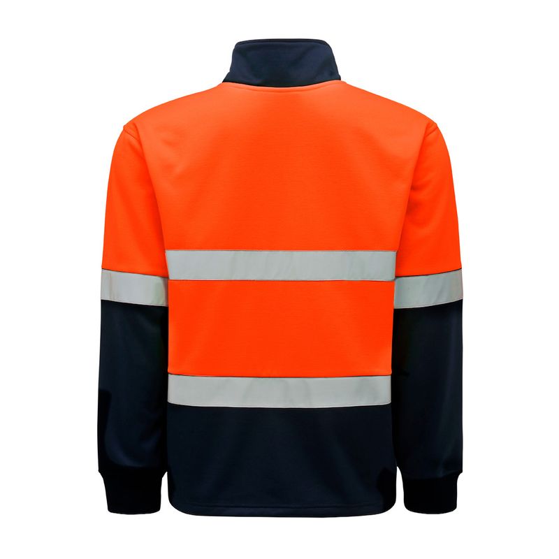 Hard Yakka Hi Vis 2Tone 1/4 Zip Brushed Fleece Jumper W/Tape Y19270