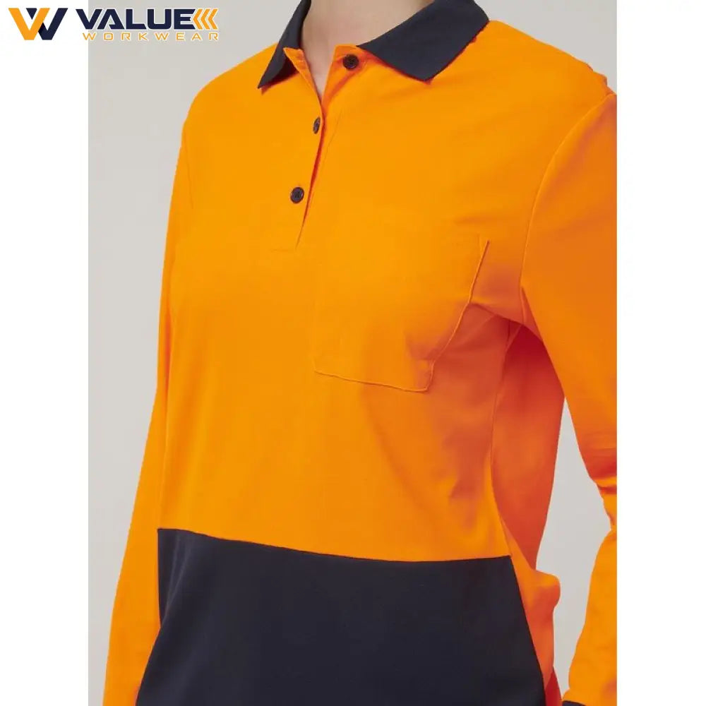 hard-yakka-womens-long-sleeve-hi-vis-polo-y08603