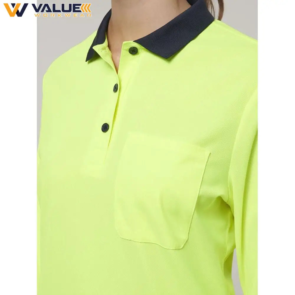 hard-yakka-womens-long-sleeve-hi-vis-polo-y08603
