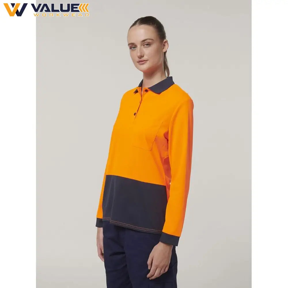 hard-yakka-womens-long-sleeve-hi-vis-polo-y08603