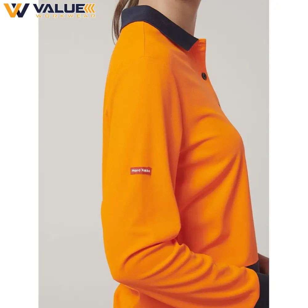 hard-yakka-womens-long-sleeve-hi-vis-polo-y08603