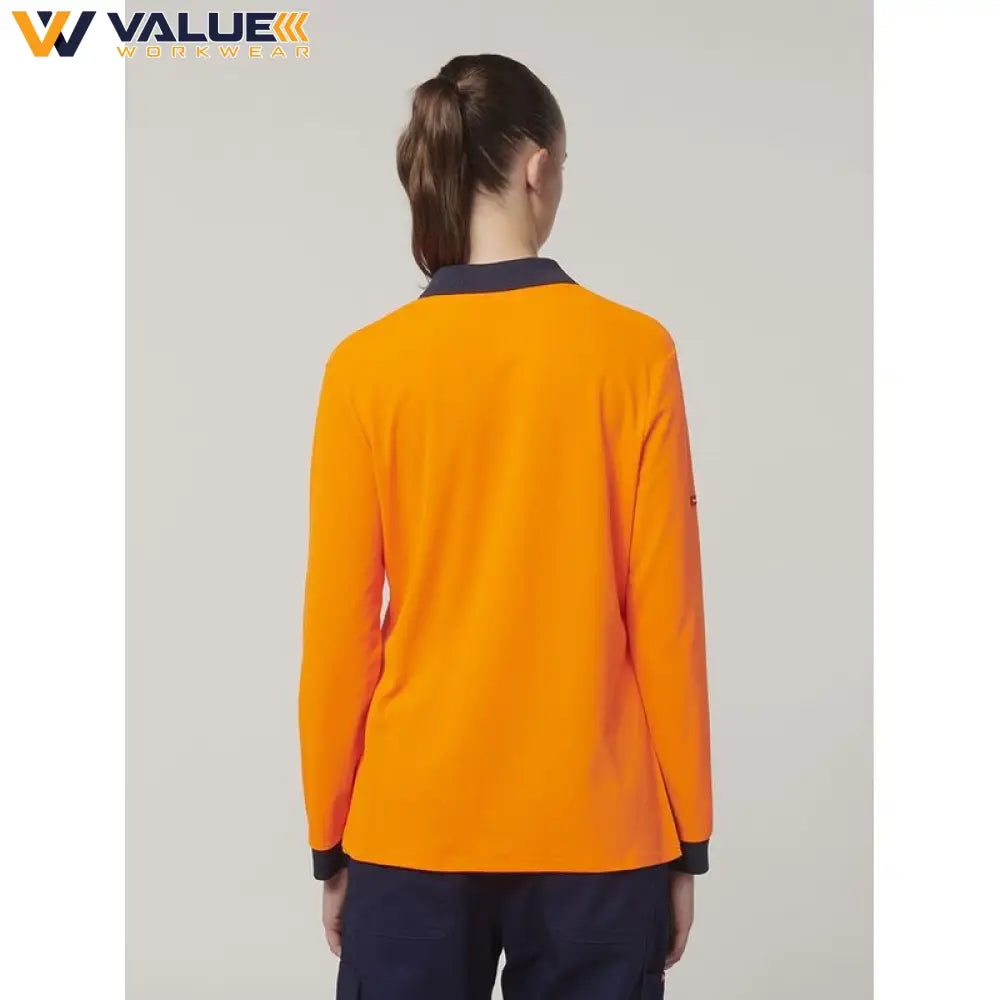 hard-yakka-womens-long-sleeve-hi-vis-polo-y08603