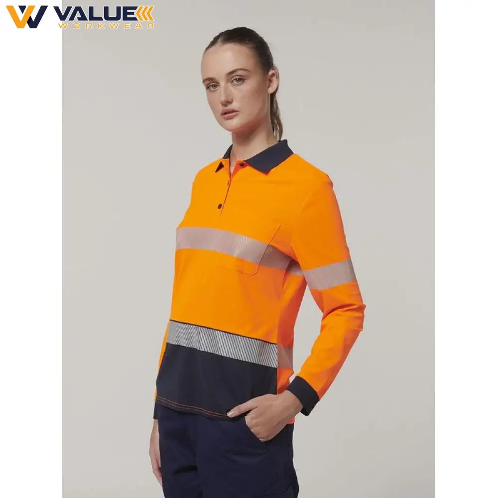 hard-yakka-womens-long-sleeve-hi-vis-taped-polo-y08604
