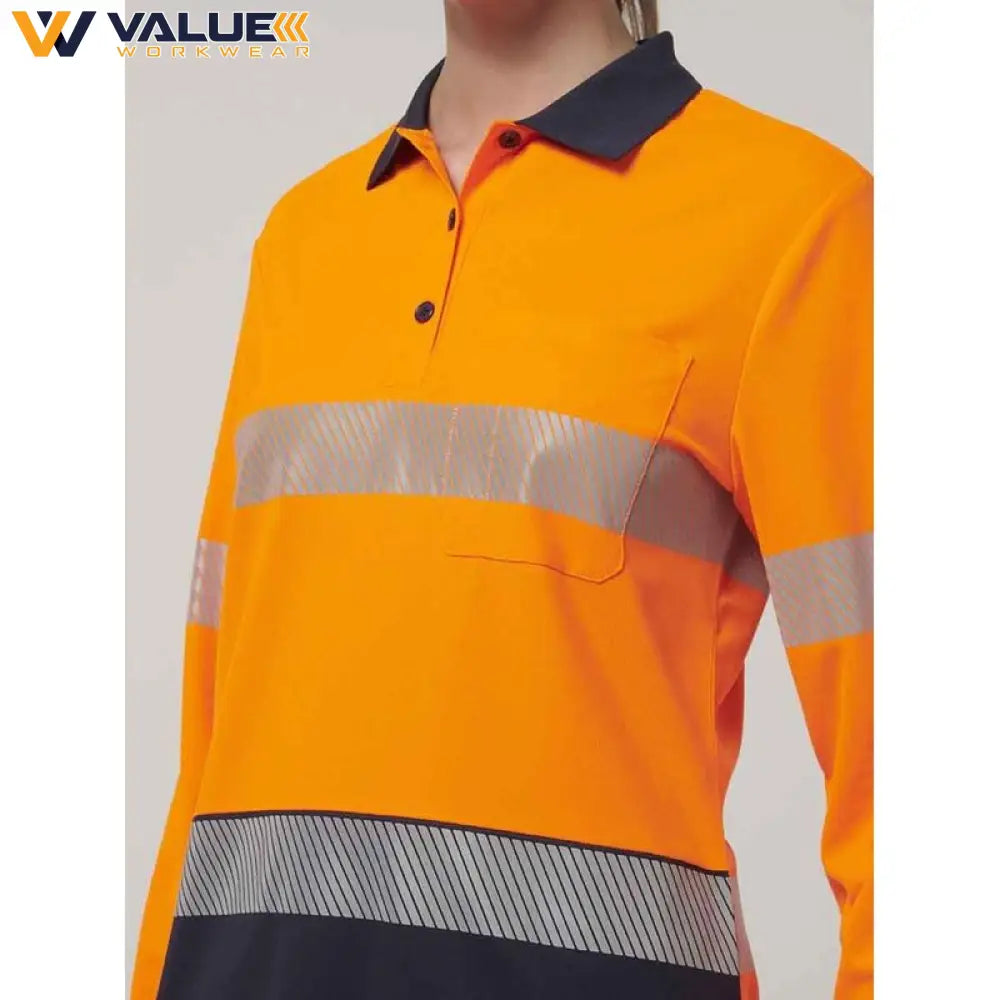hard-yakka-womens-long-sleeve-hi-vis-taped-polo-y08604