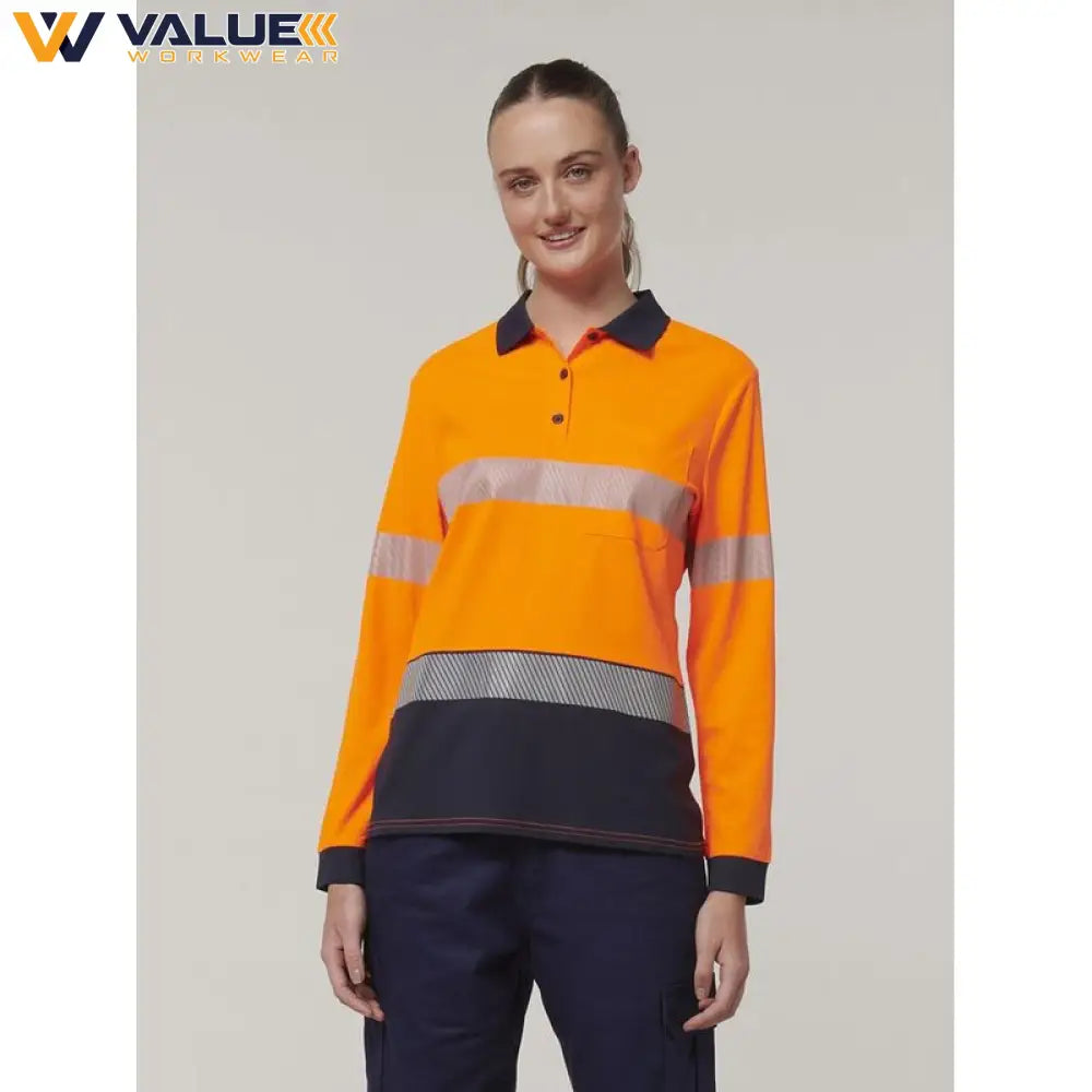 hard-yakka-womens-long-sleeve-hi-vis-taped-polo-y08604