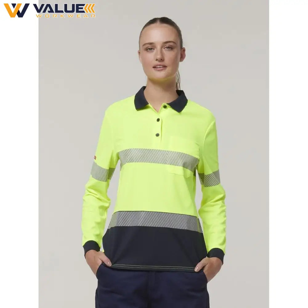 hard-yakka-womens-long-sleeve-hi-vis-taped-polo-y08604