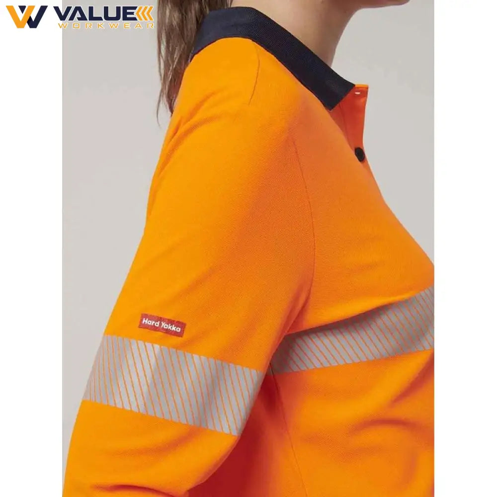 hard-yakka-womens-long-sleeve-hi-vis-taped-polo-y08604