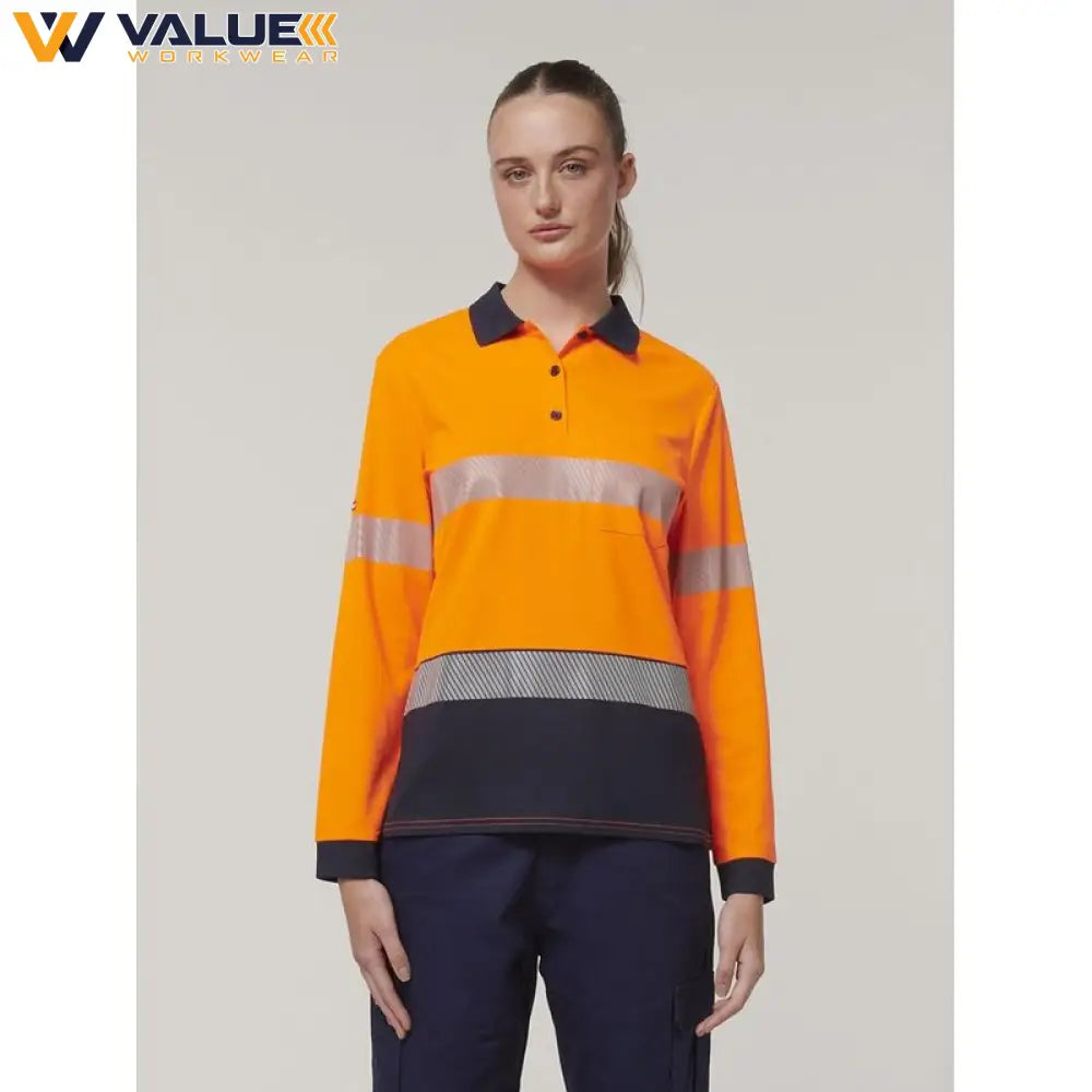 hard-yakka-womens-long-sleeve-hi-vis-taped-polo-y08604