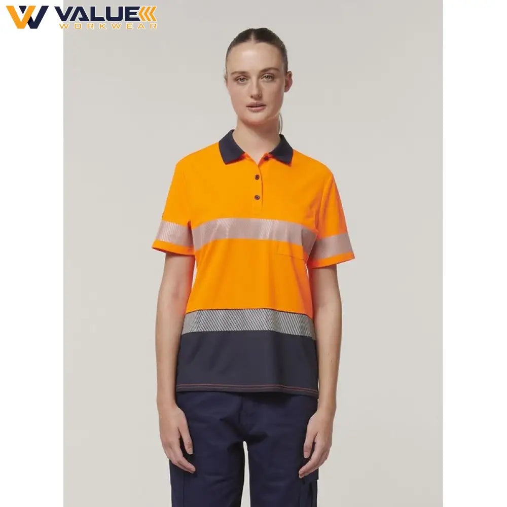hard-yakka-womens-short-sleeve-hi-vis-taped-polo-y08602