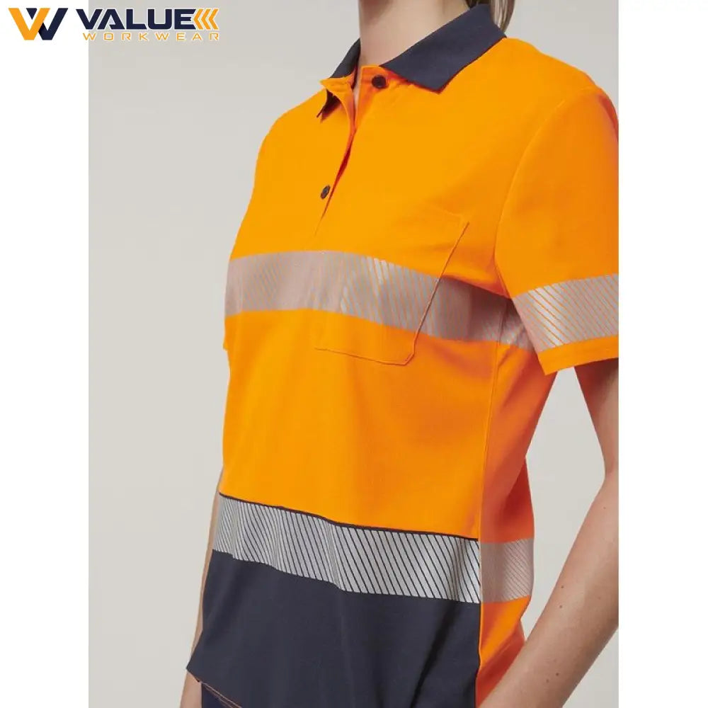 hard-yakka-womens-short-sleeve-hi-vis-taped-polo-y08602