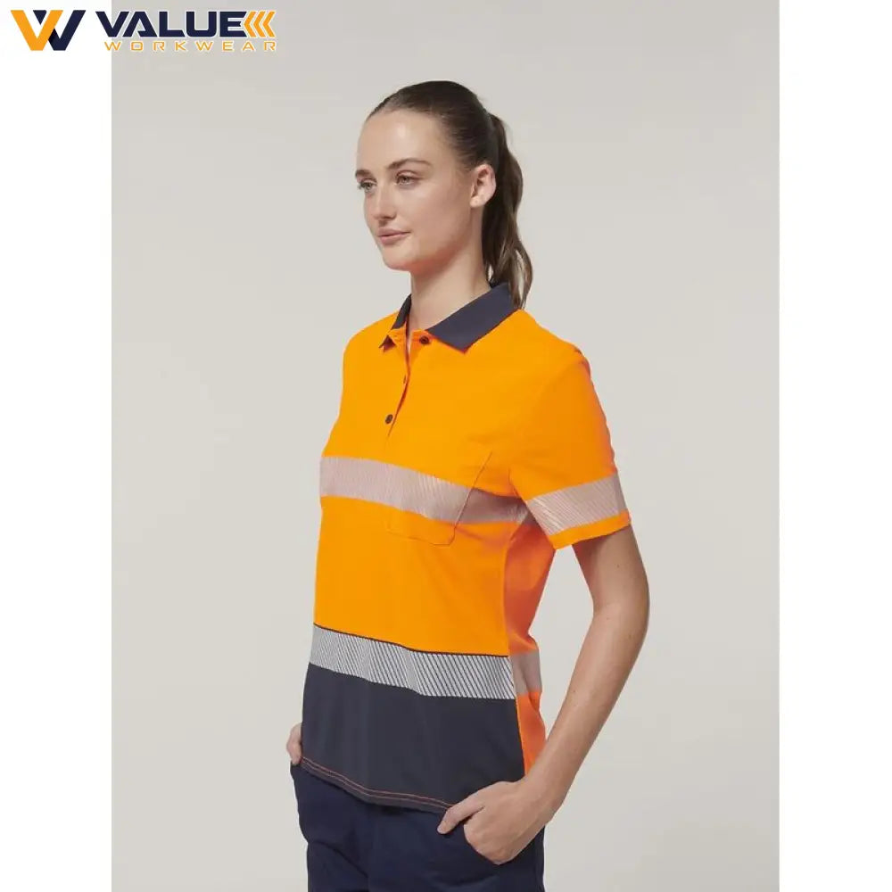 hard-yakka-womens-short-sleeve-hi-vis-taped-polo-y08602