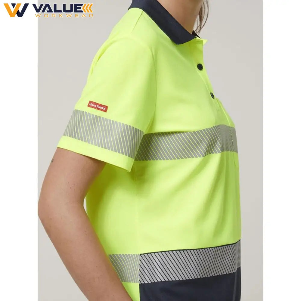 hard-yakka-womens-short-sleeve-hi-vis-taped-polo-y08602