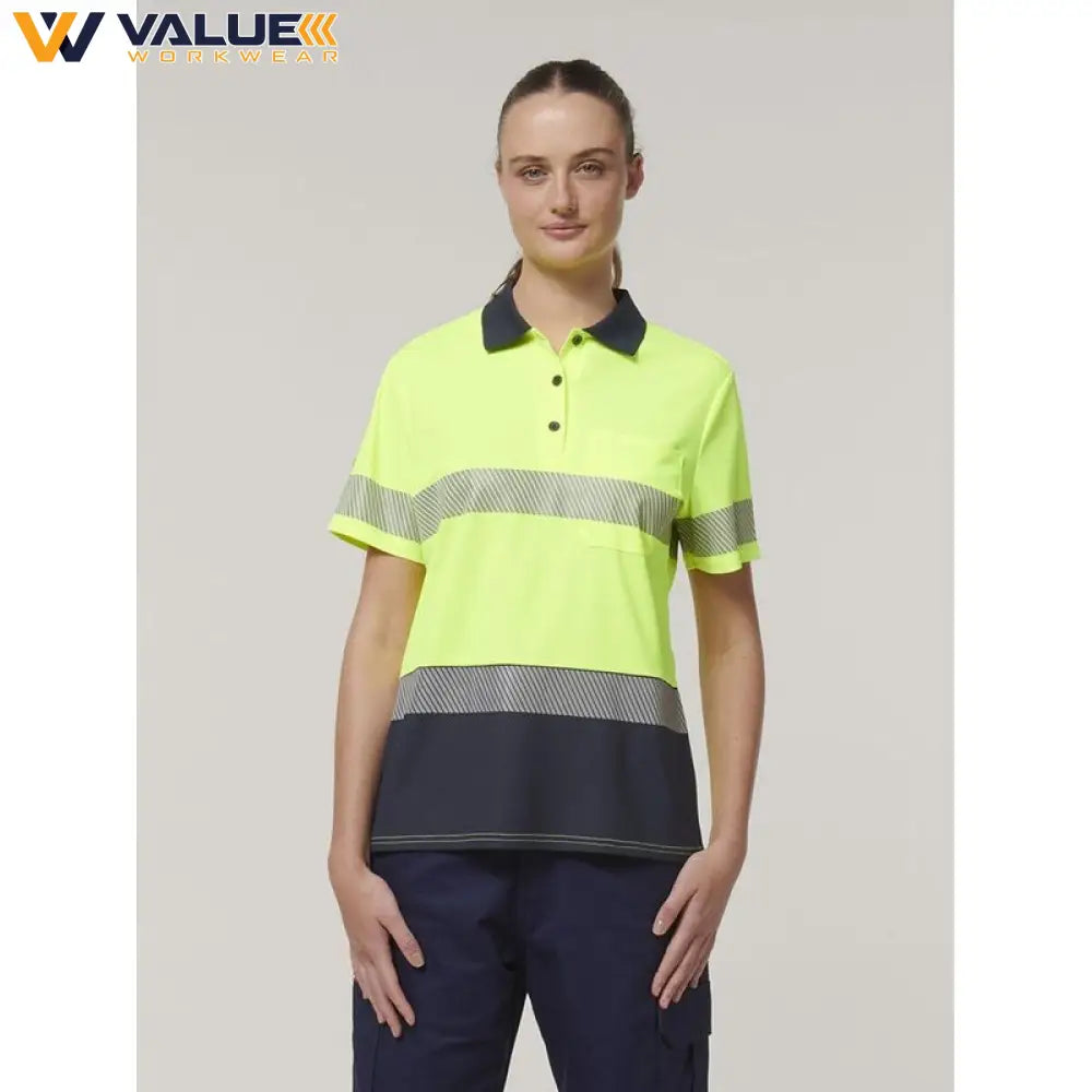 hard-yakka-womens-short-sleeve-hi-vis-taped-polo-y08602