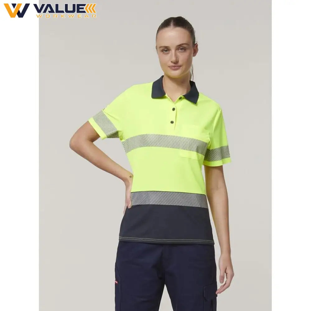 hard-yakka-womens-short-sleeve-hi-vis-taped-polo-y08602