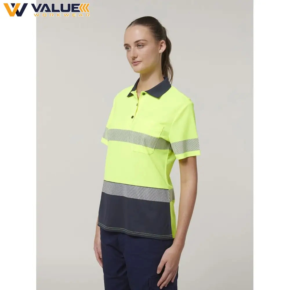hard-yakka-womens-short-sleeve-hi-vis-taped-polo-y08602