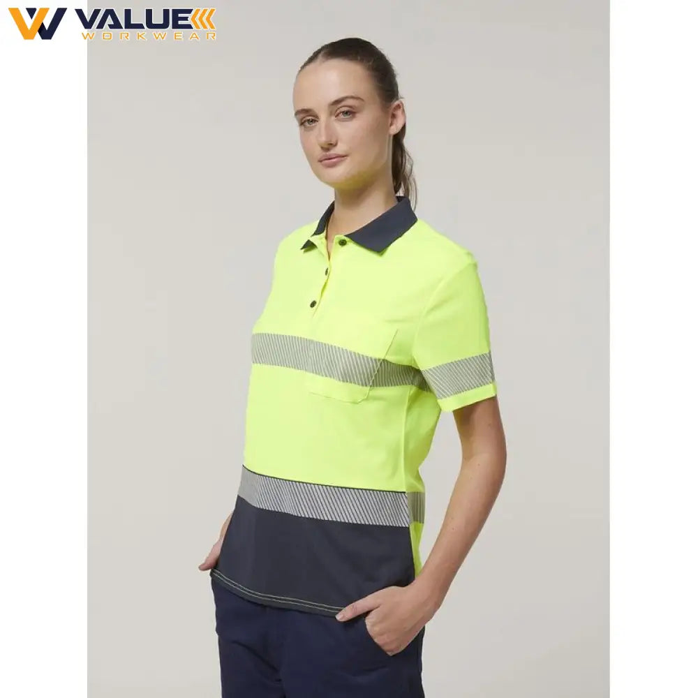 hard-yakka-womens-short-sleeve-hi-vis-taped-polo-y08602