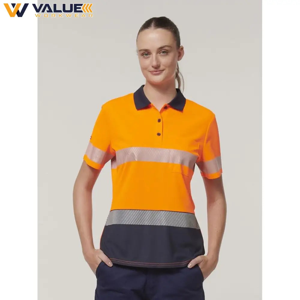 hard-yakka-womens-short-sleeve-hi-vis-taped-polo-y08602