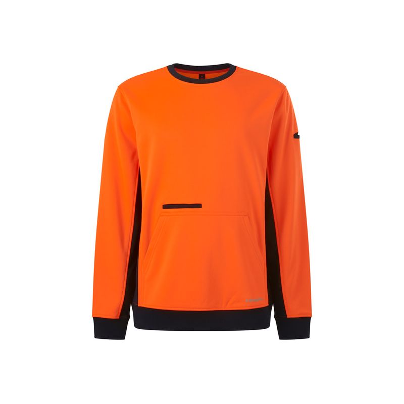 KingGee Hi Vis Spliced Crew Neck Fleece Jumper K55062