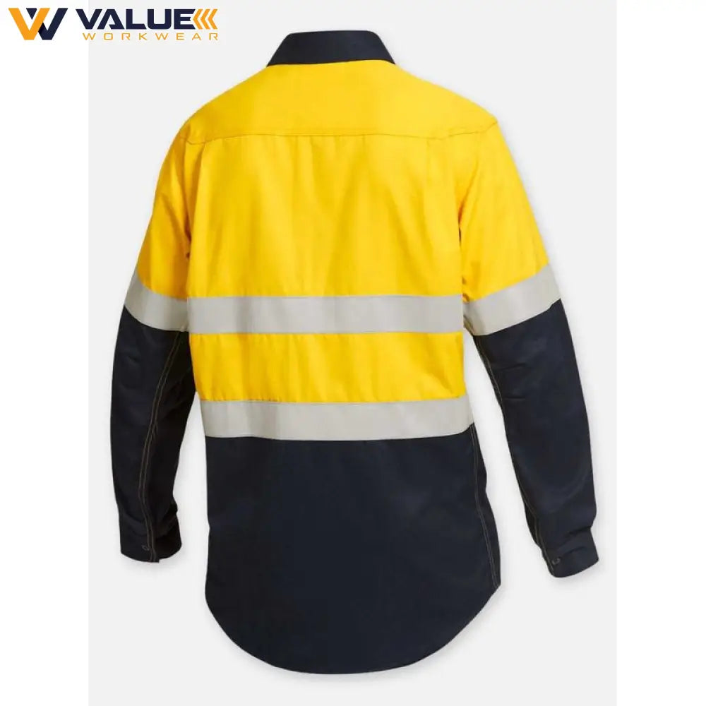 KingGee Shieldtec Lenzing Flame Resitant Hi-Vis Spliced Open Front Taped Shirt PPE2 K84000